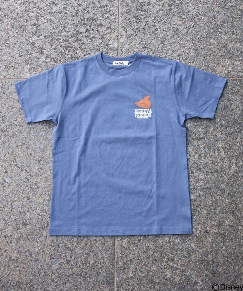 【ミッキーマウス】ウエスタンミッキーカスレプリントベーシックサイズTEE
