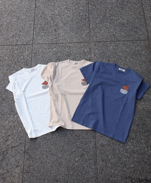 【ミッキーマウス】ウエスタンミッキーカスレプリントベーシックサイズTEE
