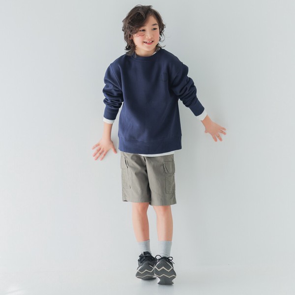 夏定番　さらさら　ストレッチ素材　カーゴハーフパンツ　（110-160cm）93527　/　93528