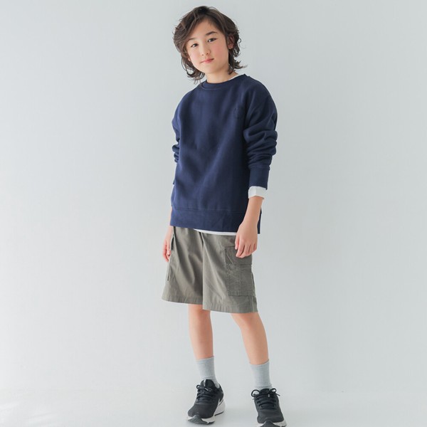 夏定番　さらさら　ストレッチ素材　カーゴハーフパンツ　（110-160cm）93527　/　93528