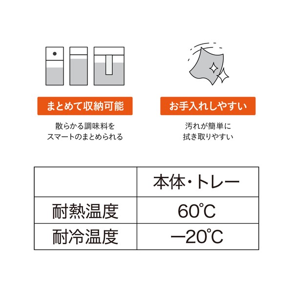 【公式】シービージャパン 調味料ラック2段 キッチン 便利 スリム ワイド atomico