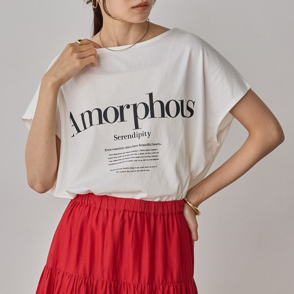 USAコットン 前後2WAY フレンチオーバーロゴTシャツ 2026新作 春夏