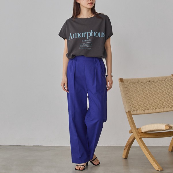 USAコットン 前後2WAY フレンチオーバーロゴTシャツ 2026新作 春夏