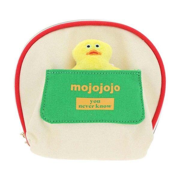 【ポーチ】mojojojo ぬいぐるみバッジ付きポーチ youneverknow