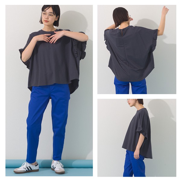 接触冷感 袖フレア半袖Tシャツ トップス レディース【2026春夏新作】