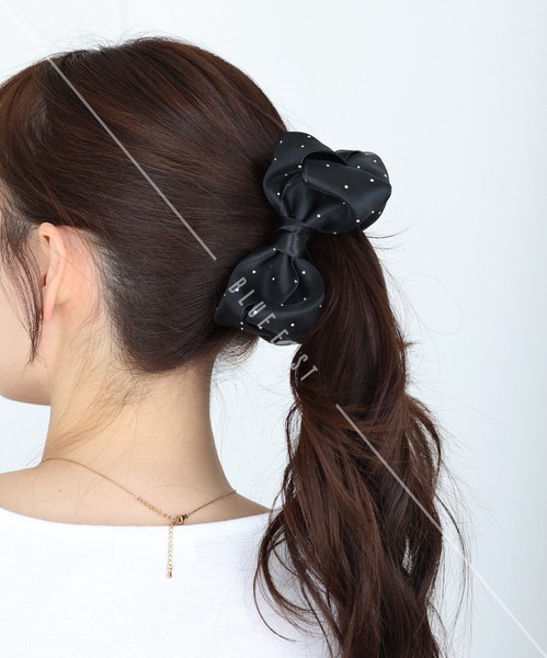 2026新作【サテン＆チュールリボンバナナクリップ】ヘアクリップ　ヘアアクセサリー　リボン