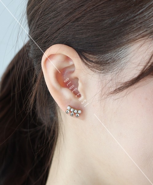 2026新作【ビジューパールピアス】ピアス　サージカルステンレス　アクセサリー