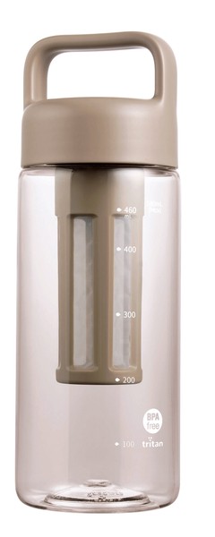 ◆ WB-05B ストレーナー付ウォーターボトル500ml モカベージュ