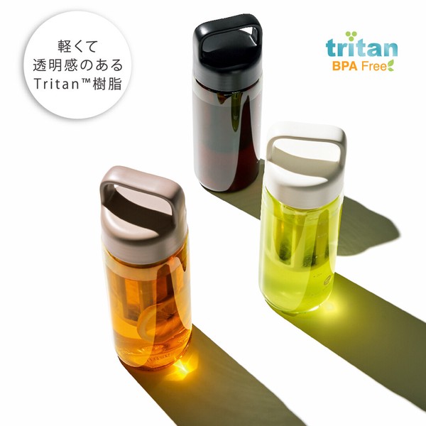 ◆ WB-05B ストレーナー付ウォーターボトル500ml モカベージュ