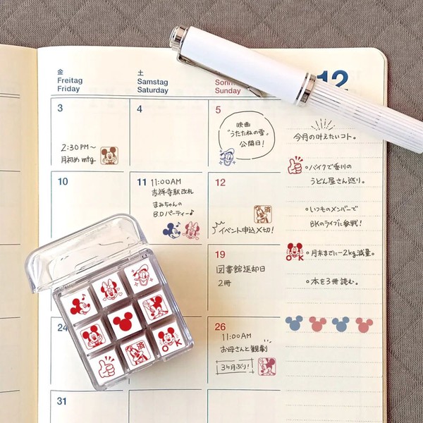 【ビバリー】ミッキー＆フレンズ　チェックスタンプ