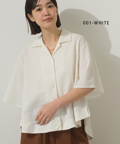 【一部予約】6/9入荷予定 接触冷感 Aライン オープンカラーシャツ