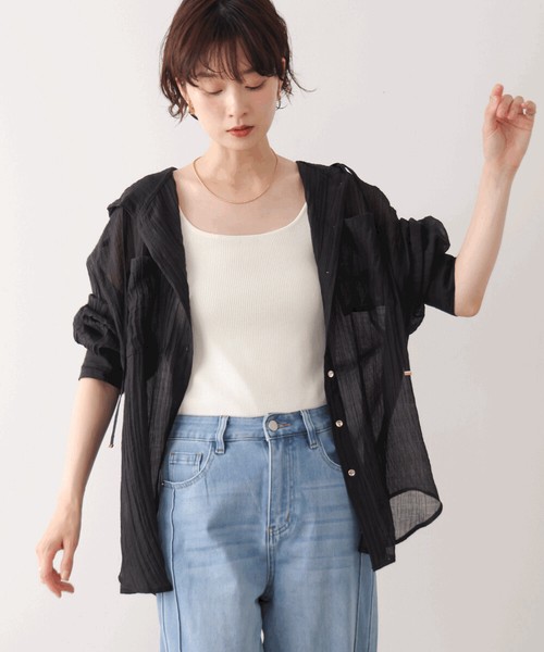 【SALE】新色追加：フーデットシャツ◇上品な質感のレーヨン混素材 2026新作