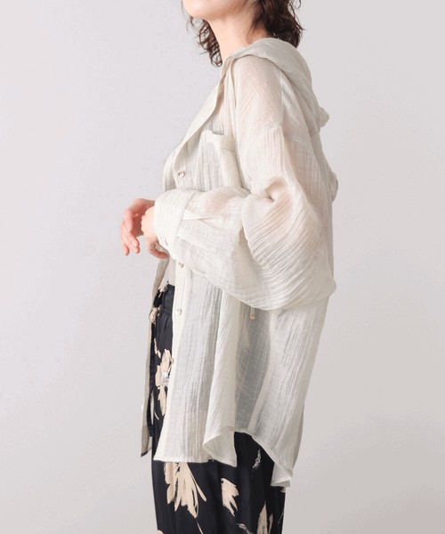 【SALE】新色追加：フーデットシャツ◇上品な質感のレーヨン混素材 2026新作
