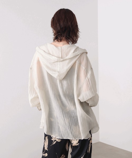 【SALE】新色追加：フーデットシャツ◇上品な質感のレーヨン混素材 2026新作