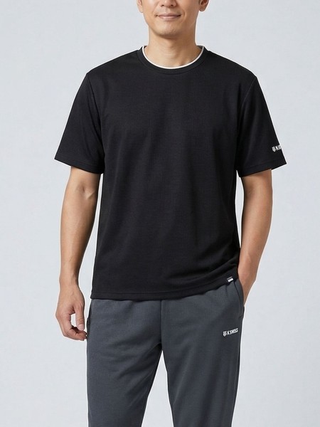 【K-SWISS/ケースイス】ドライワッフルクルーTシャツ★2026SS新作