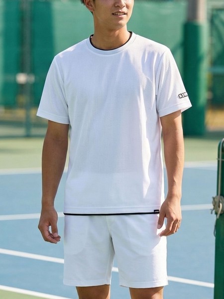 【K-SWISS/ケースイス】ドライワッフルクルーTシャツ★2026SS新作