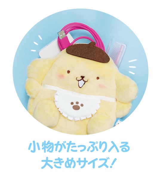 7月下旬入荷　ポムポムプリン　スイーツパーティシリーズ　ぬいぐるポーチ