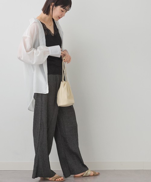 【Petit Fleur】カップ付きレースタンクトップ