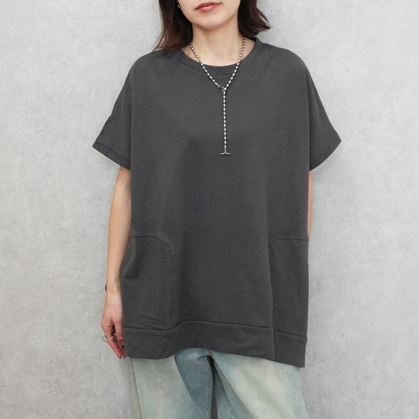 ヘビーオンスヘビーテリープルオーバー ポケット 半袖Tシャツ  ミニ裏毛 2026春夏新作【即納】