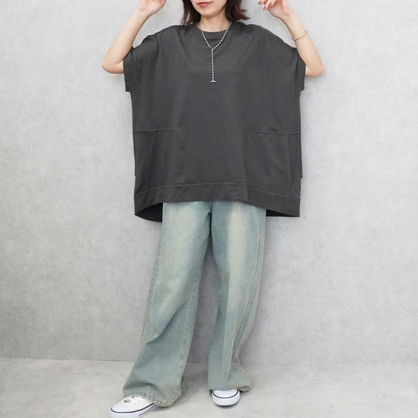 ヘビーオンスヘビーテリープルオーバー ポケット 半袖Tシャツ  ミニ裏毛 2026春夏新作【即納】
