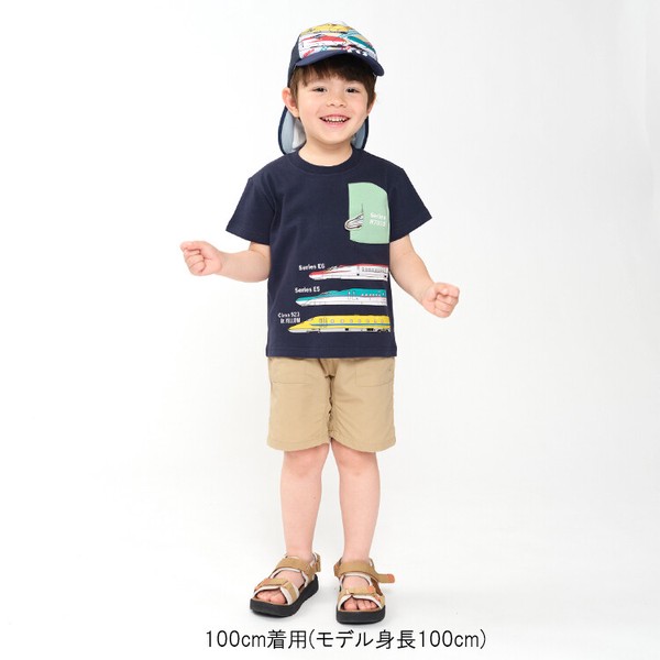 新幹線電車トンネル半袖Tシャツ  V36892  本体綿100％  のぞみ、こまち、はやぶさ、ドクターイエロー