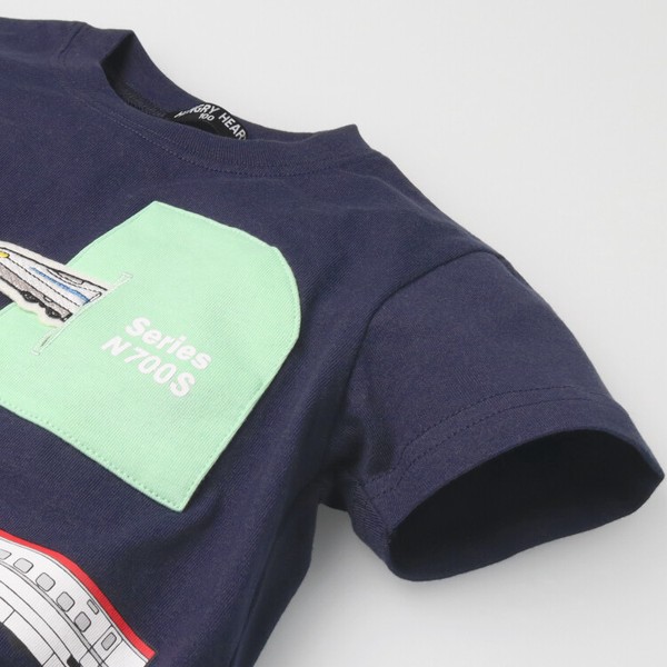 新幹線電車トンネル半袖Tシャツ  V36892  本体綿100％  のぞみ、こまち、はやぶさ、ドクターイエロー