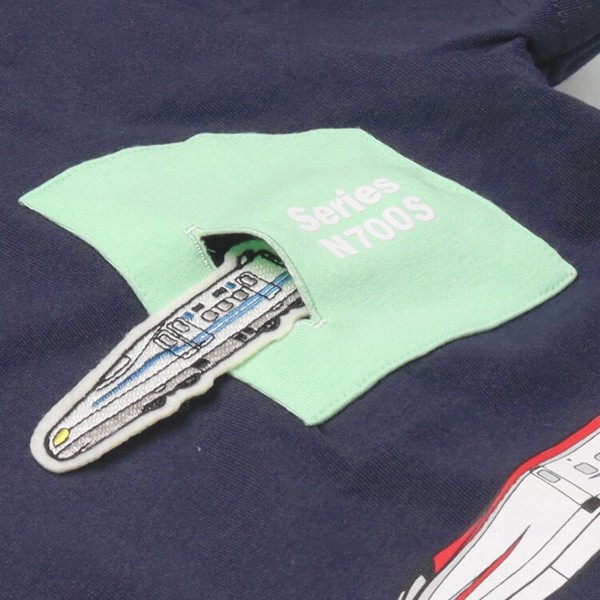 新幹線電車トンネル半袖Tシャツ  V36892  本体綿100％  のぞみ、こまち、はやぶさ、ドクターイエロー