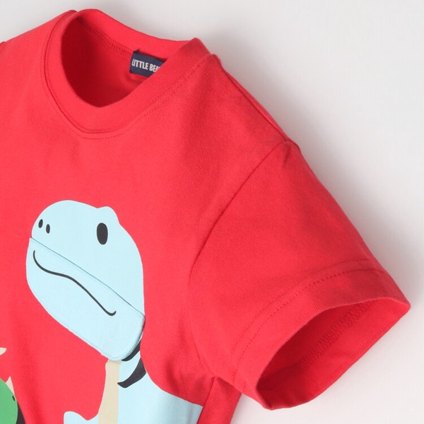 恐竜仕掛け半袖Tシャツ  V36899  本体綿100％  大きなプリント  恐竜が口を開ける仕掛けが楽しい  ギフト