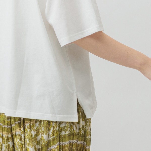 【2026SS新作　接触冷感】首元をきれいに包む◎大人のハイネックワイドTシャツ