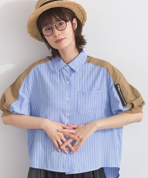 ●人気商品 再入荷 ！ 配色 ストライプ ブラウス 【 2026春新作 】