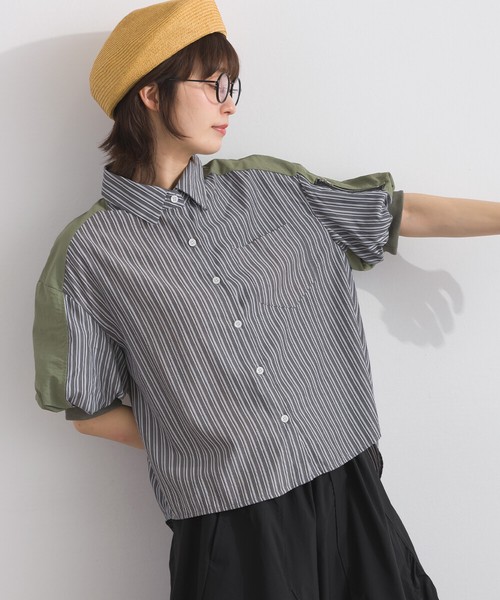 ●人気商品 再入荷 ！ 配色 ストライプ ブラウス 【 2026春新作 】