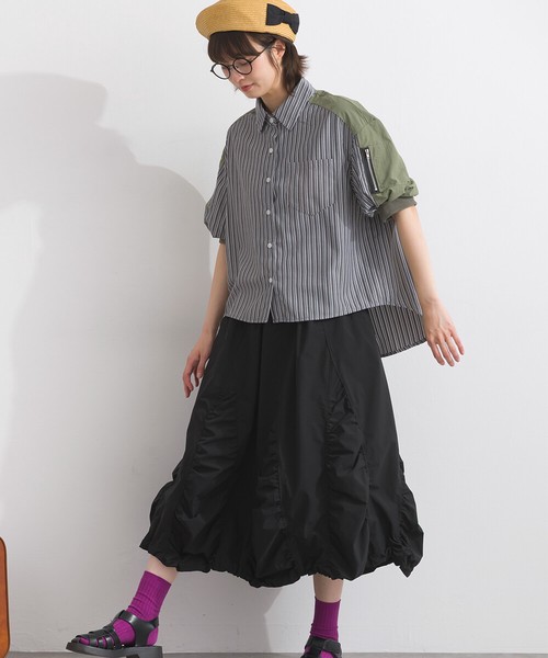 ●人気商品 再入荷 ！ 配色 ストライプ ブラウス 【 2026春新作 】