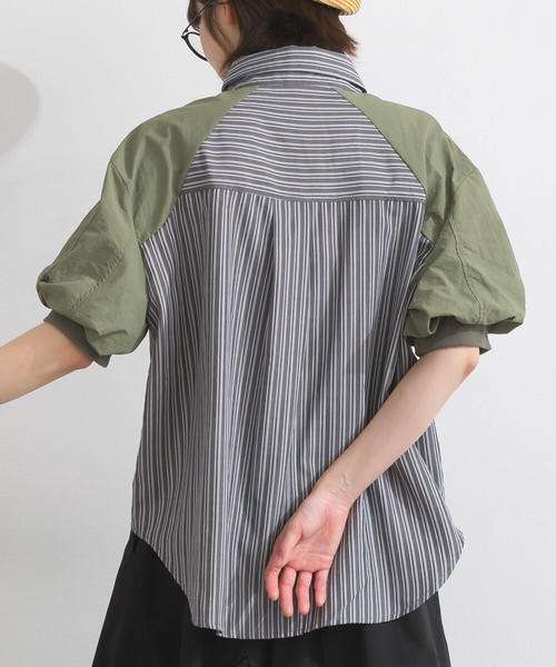 ●人気商品 再入荷 ！ 配色 ストライプ ブラウス 【 2026春新作 】