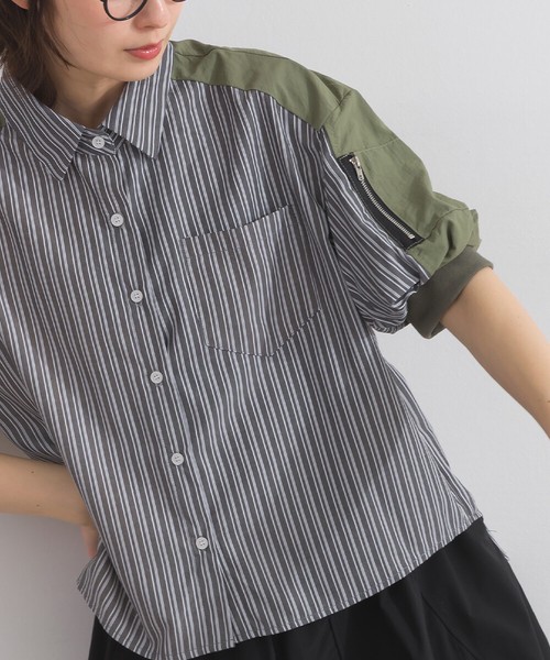 ●人気商品 再入荷 ！ 配色 ストライプ ブラウス 【 2026春新作 】
