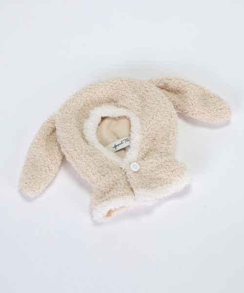 ぬいポンチョ ぬい服 うさぎ ウサギ うさ耳 ルームウェア パイル ふわふわ ぬい活 ぬい撮り 推し活