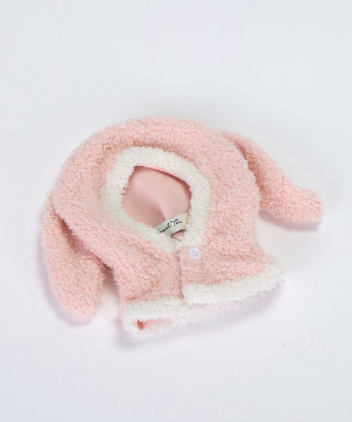 ぬいポンチョ ぬい服 うさぎ ウサギ うさ耳 ルームウェア パイル ふわふわ ぬい活 ぬい撮り 推し活