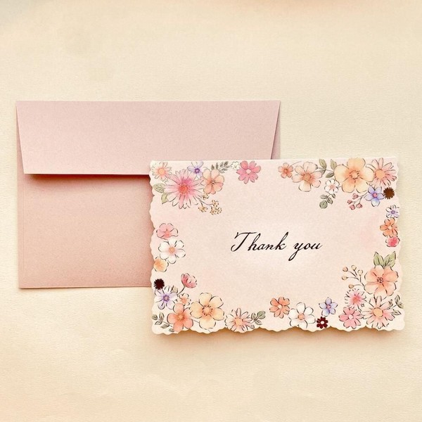 【包む】＜ THANK YOU ＞　サンキュー ウォームフラワー 　/  グリーティングカード