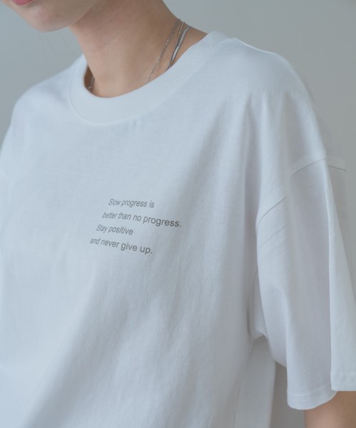 【2026SS新商品】胸刺繍Tシャツ　/　トップス　半袖　ロゴT　刺繍T　Tシャツ　無地　レディース