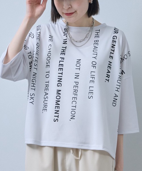 再入荷しました　❆接触冷感❆　英字プリントTシャツ　2026春夏 　Economico