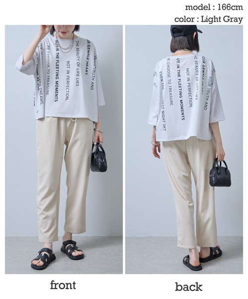 再入荷しました　❆接触冷感❆　英字プリントTシャツ　2026春夏 　Economico
