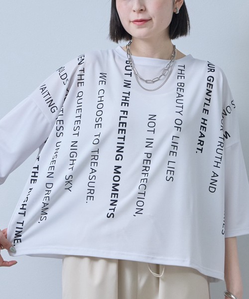 再入荷しました　❆接触冷感❆　英字プリントTシャツ　2026春夏 　Economico