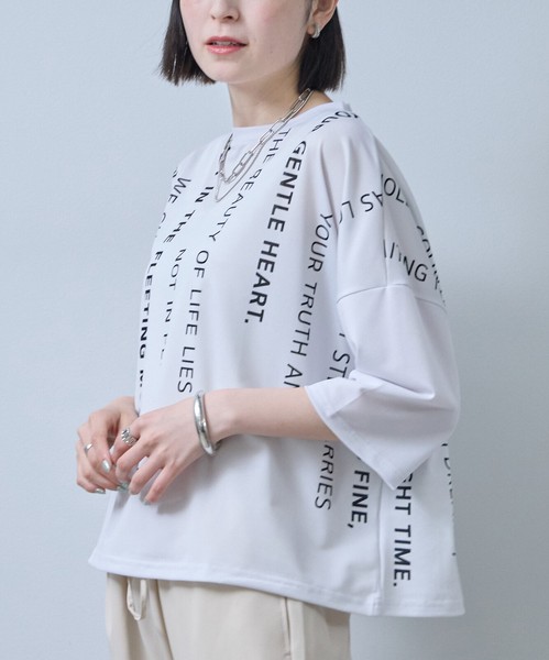再入荷しました　❆接触冷感❆　英字プリントTシャツ　2026春夏 　Economico