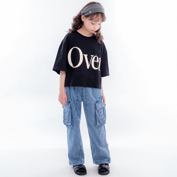 冷感！吸水速乾！UV！ストレッチ！ライトオンス　編み上げカーゴパンツ　裾アジャスタ-　71034　120-160㎝