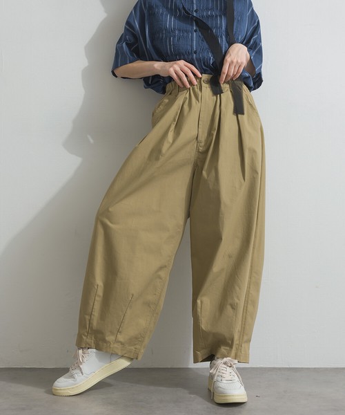 ウォッシュ加工 ダンプ サーカス バルーン パンツ レディース【2026春夏新作】