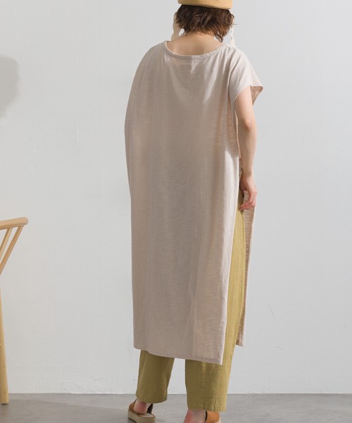 170g スラブ天竺　ロング プルオーバー ジレ