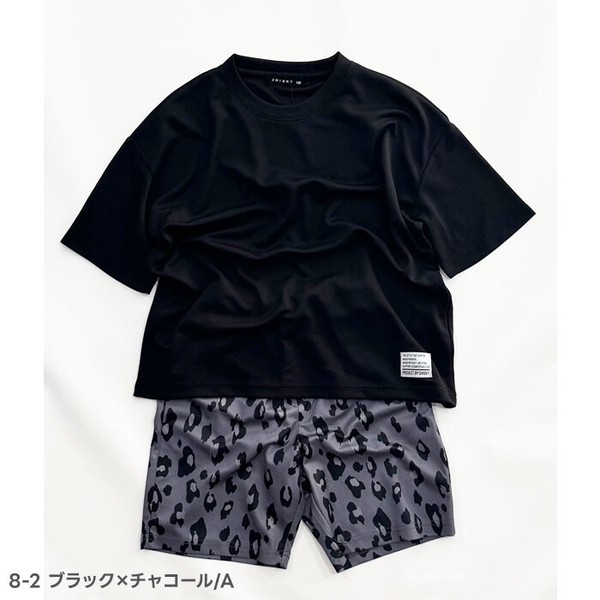 【新作】キッズ　SHISKY【シスキー】 DRYメッシュ　総柄パンツ　OVER SIZE SET UP「426-00」