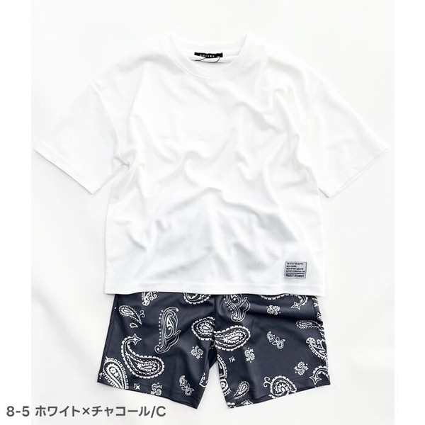 【新作】キッズ　SHISKY【シスキー】 DRYメッシュ　総柄パンツ　OVER SIZE SET UP「426-00」