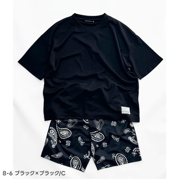 【新作】キッズ　SHISKY【シスキー】 DRYメッシュ　総柄パンツ　OVER SIZE SET UP「426-00」