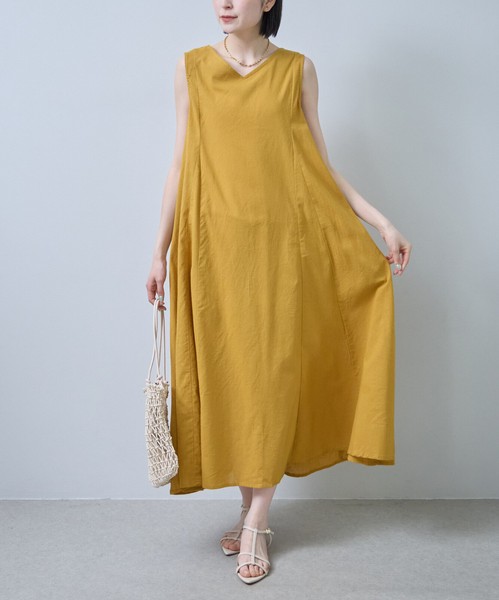 再入荷【ラスト終了】インド綿100％ 前後2WAYノースリーブワンピース 人気 each東京