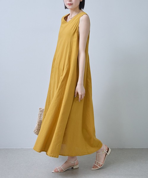 再入荷【ラスト終了】インド綿100％ 前後2WAYノースリーブワンピース 人気 each東京